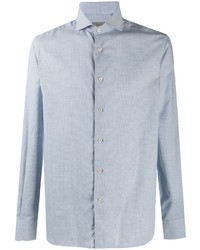 Chemise à manches longues bleu clair Corneliani