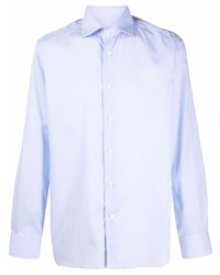 Chemise à manches longues bleu clair Corneliani