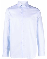 Chemise à manches longues bleu clair Corneliani