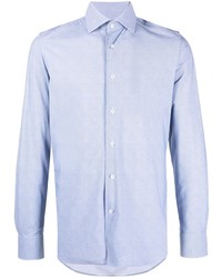 Chemise à manches longues bleu clair Corneliani