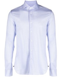 Chemise à manches longues bleu clair Corneliani