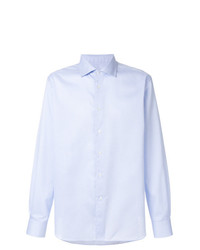 Chemise à manches longues bleu clair Corneliani