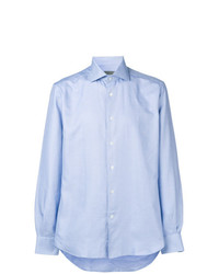 Chemise à manches longues bleu clair Corneliani