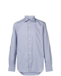 Chemise à manches longues bleu clair Corneliani