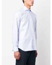 Chemise à manches longues bleu clair Corneliani