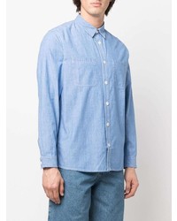 Chemise à manches longues bleu clair A.P.C.