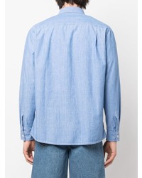 Chemise à manches longues bleu clair A.P.C.