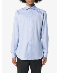 Chemise à manches longues bleu clair Canali