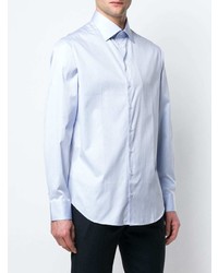 Chemise à manches longues bleu clair Giorgio Armani