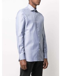 Chemise à manches longues bleu clair Ermenegildo Zegna