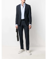 Chemise à manches longues bleu clair Z Zegna