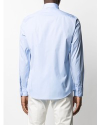 Chemise à manches longues bleu clair Z Zegna