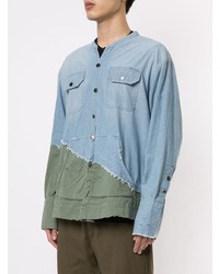 Chemise à manches longues bleu clair Greg Lauren