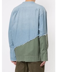 Chemise à manches longues bleu clair Greg Lauren