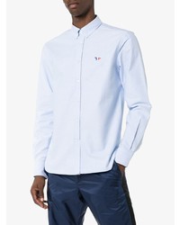 Chemise à manches longues bleu clair MAISON KITSUNÉ