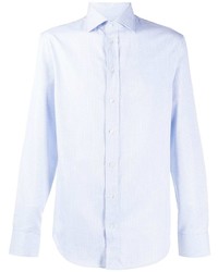 Chemise à manches longues bleu clair Emporio Armani