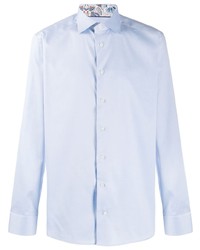 Chemise à manches longues bleu clair Eton