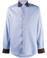 Chemise à manches longues bleu clair Etro