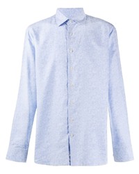 Chemise à manches longues bleu clair Etro