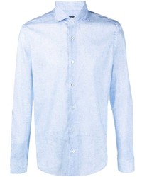 Chemise à manches longues bleu clair Fedeli