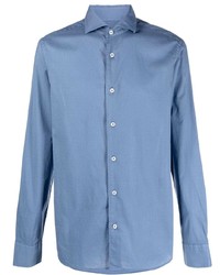 Chemise à manches longues bleu clair Fedeli