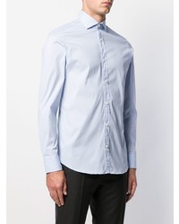 Chemise à manches longues bleu clair Z Zegna