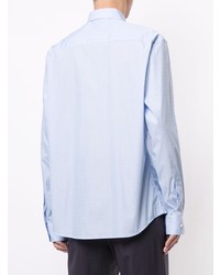 Chemise à manches longues bleu clair Ermenegildo Zegna