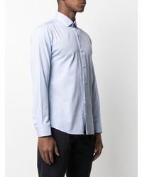 Chemise à manches longues bleu clair Z Zegna