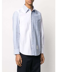 Chemise à manches longues bleu clair Thom Browne