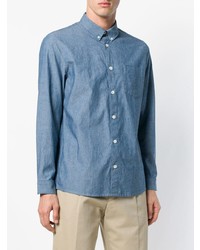 Chemise à manches longues bleu clair A.P.C.