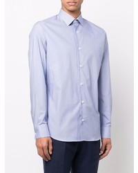 Chemise à manches longues bleu clair Zegna