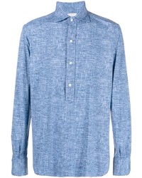 Chemise à manches longues bleu clair Glanshirt