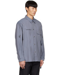 Chemise à manches longues bleu clair Helmut Lang