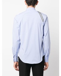 Chemise à manches longues bleu clair Alexander McQueen