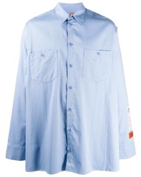 Chemise à manches longues bleu clair Heron Preston