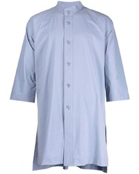 Chemise à manches longues bleu clair Homme Plissé Issey Miyake