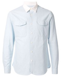 Chemise à manches longues bleu clair Kent & Curwen