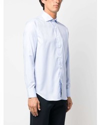 Chemise à manches longues bleu clair Canali