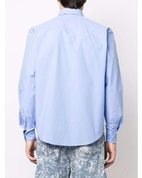 Chemise à manches longues bleu clair MSGM