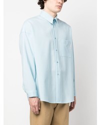 Chemise à manches longues bleu clair Marni