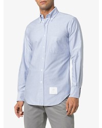 Chemise à manches longues bleu clair Thom Browne