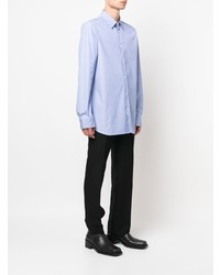 Chemise à manches longues bleu clair Alexander McQueen