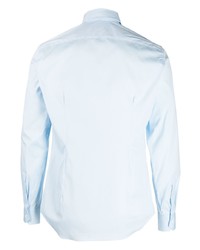 Chemise à manches longues bleu clair Corneliani