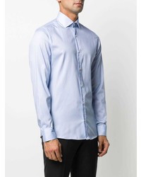 Chemise à manches longues bleu clair Z Zegna