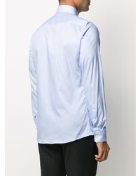 Chemise à manches longues bleu clair Z Zegna