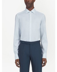 Chemise à manches longues bleu clair Ermenegildo Zegna