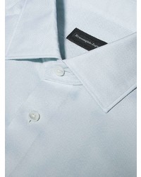 Chemise à manches longues bleu clair Ermenegildo Zegna