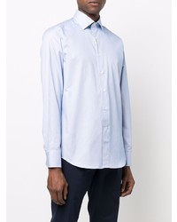 Chemise à manches longues bleu clair Canali