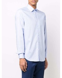 Chemise à manches longues bleu clair Corneliani