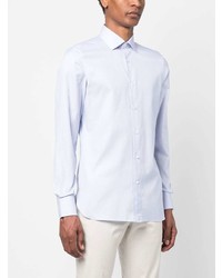 Chemise à manches longues bleu clair Zegna